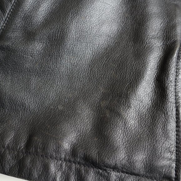 Wilson Men's Leather Vintage Coat Jacket, Genuine Black Leather Jacket, Large - Picture 14 of 15